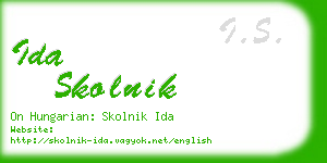 ida skolnik business card